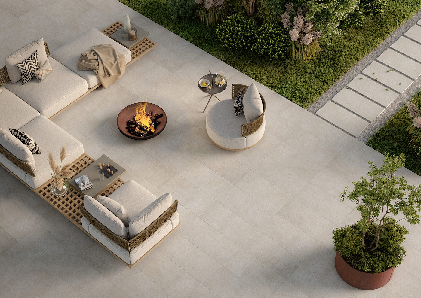 Everest rust-beige 40x80 porcelain gres, outdoor, 2cm