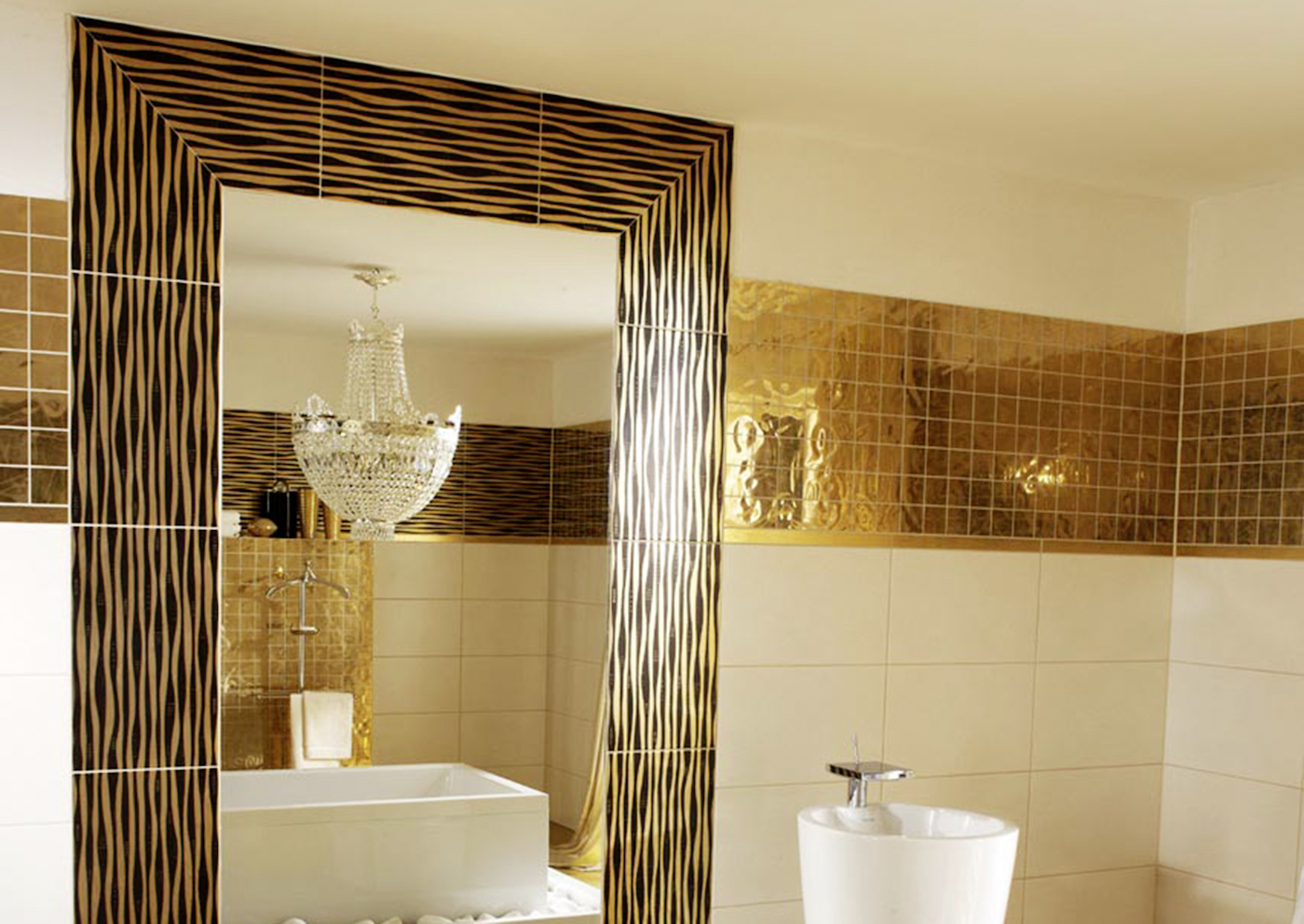 Gold Tiles realgold 7,2x7,2 wall tile, 7mm