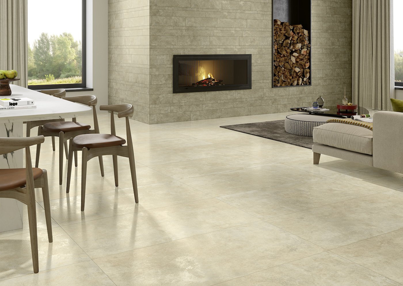 Homebase chalk and granit 60x120 porcelain gres