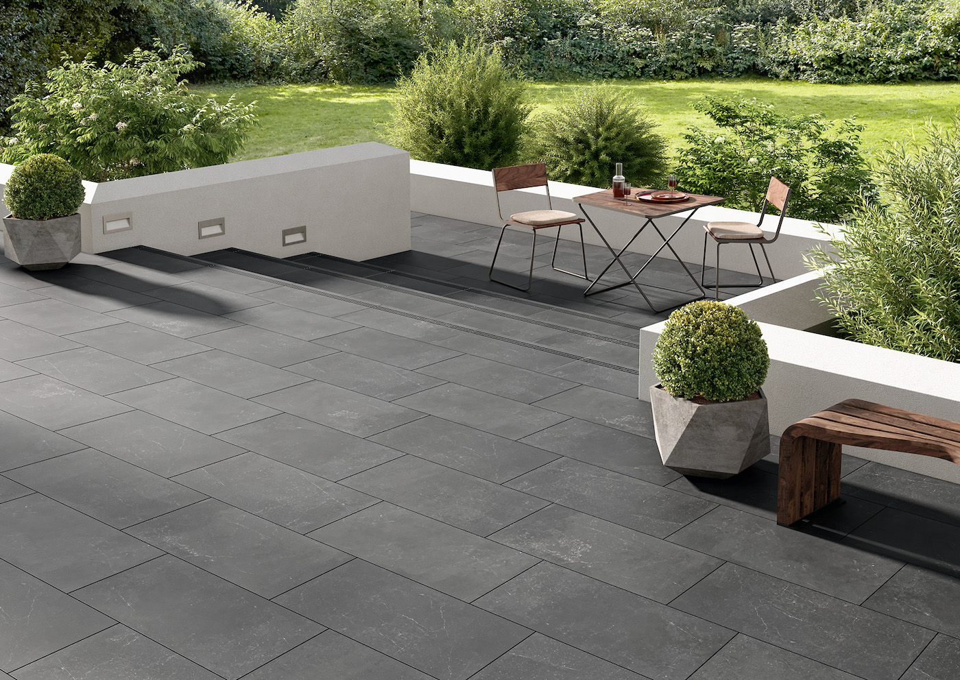 Krastal antracite 40x80 2cm outdoor porcelain gres