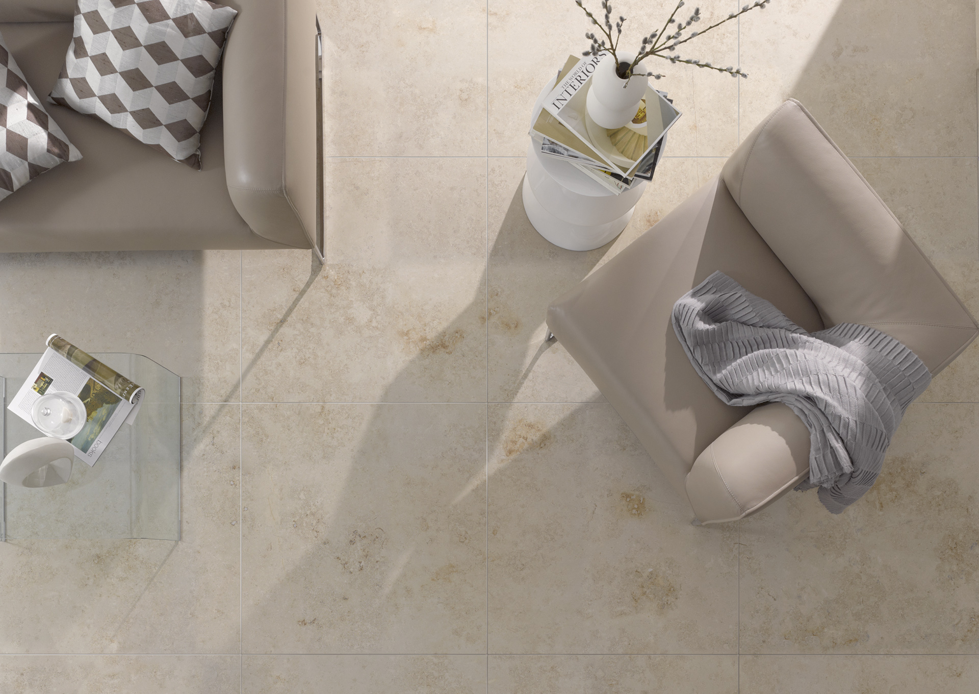 Limestone beige 75x75 porcelain gres