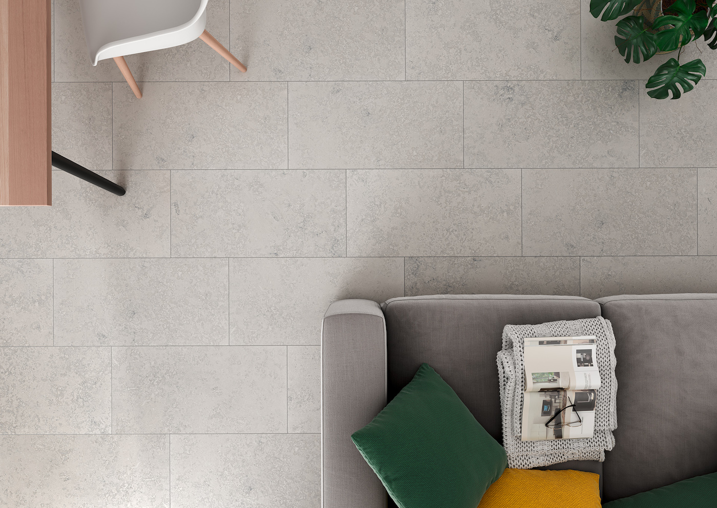 Limestone grau 37,5x75 Feinsteinzeug