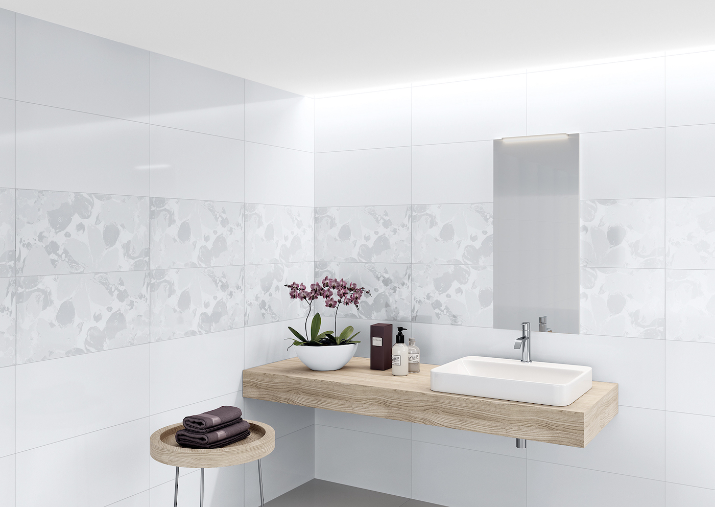 Pure White Y30600001 white glossy 30x60 wall tile, Y30601001 Belle white glossy 30x60 decor