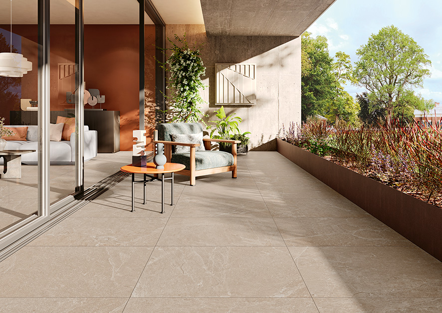 Kaprun Beige 60x90 2cm Outdoor Feinsteinzeug