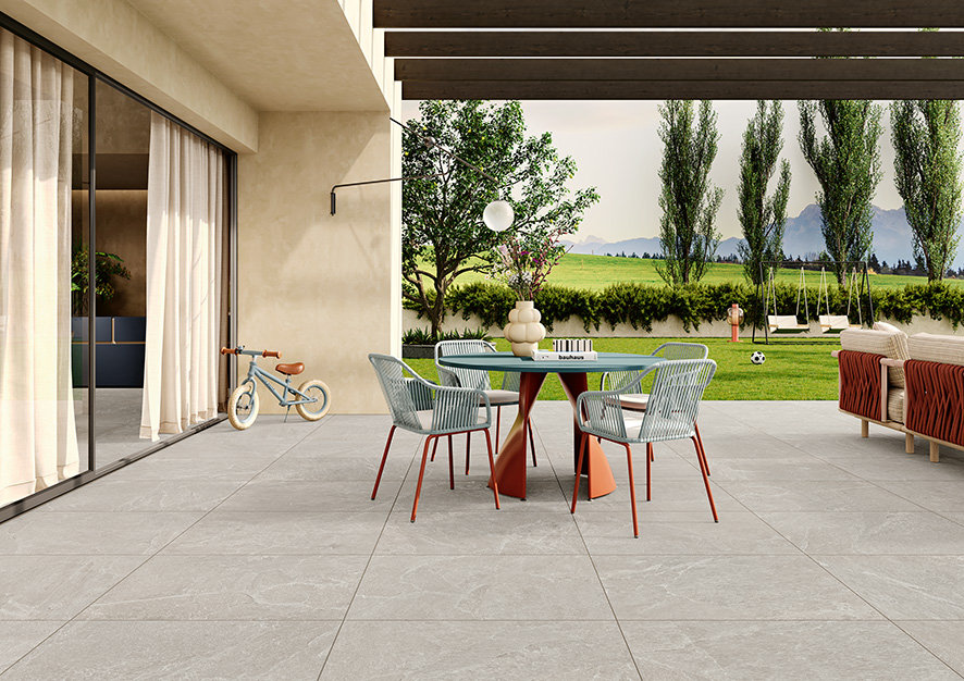 Kaprun Grau 60x90 2cm Outdoor Feinsteinzeug