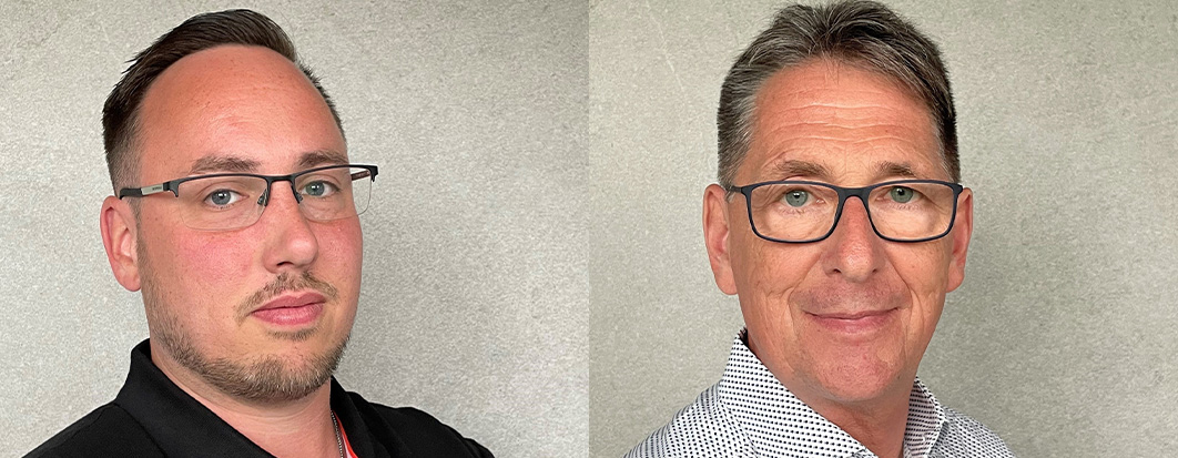 Kevin Lenz (links) und Uwe Moser (rechts), neue Gebietsleiter bei der Panariagroup Deutschland. Fotos: Panariagroup Deutschland GmbH